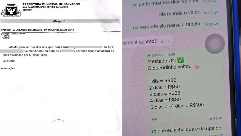 Atestados médicos falsos em Salvador